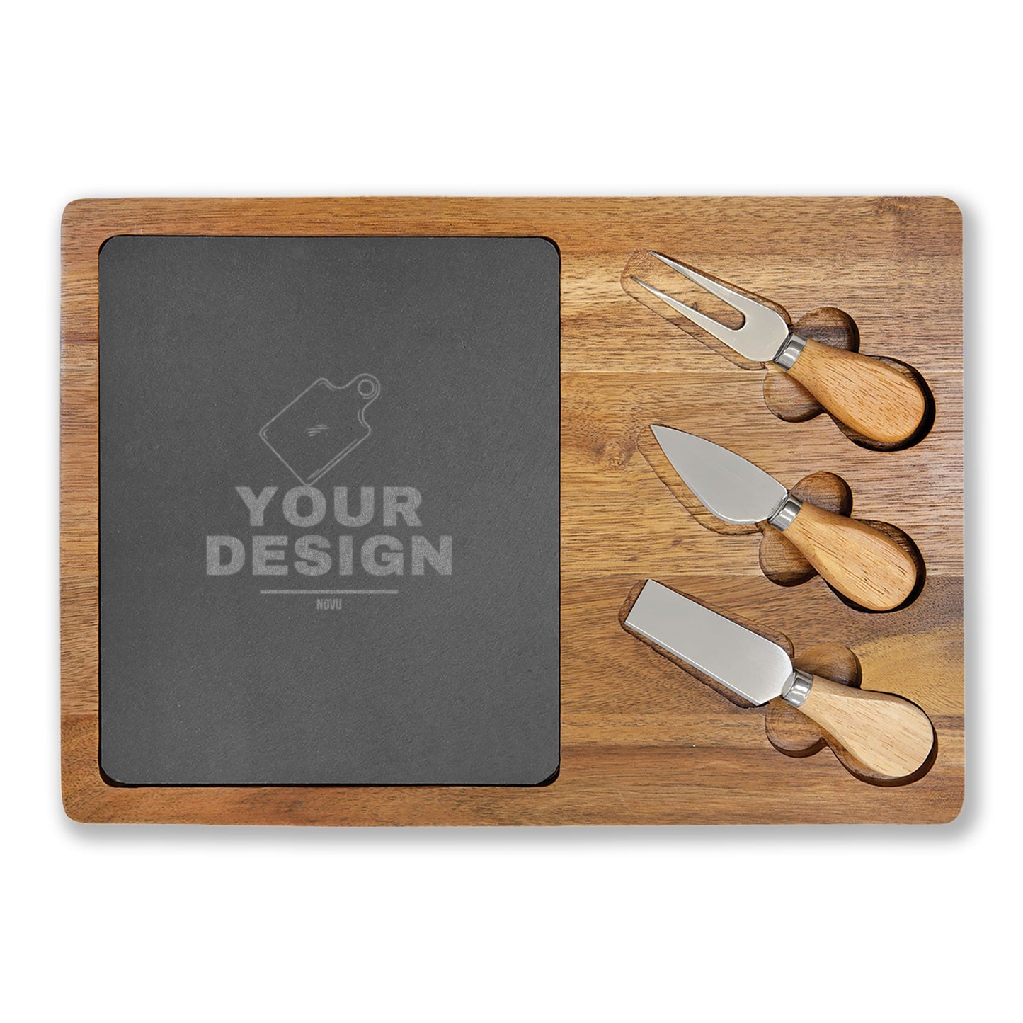 Custom Engraved Cheese Board Set
